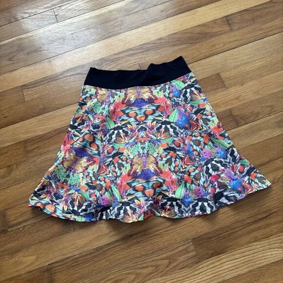 Dona Jo Women's Skorts Multicolor Tropical Active Tennis Golf Size 1 - Picture 4 of 5